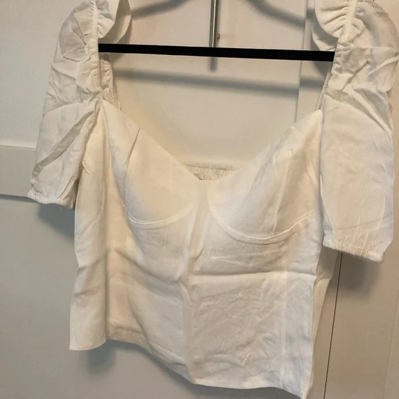 Wilfred White Novella Shortsleeve Blouse - Picture 3 of 6